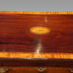 George III inlaid kneehole - Image 3