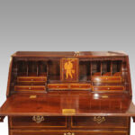 George III inlaid mahogany bureau - Image 7