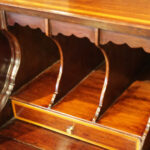George III inlaid mahogany bureau - Image 6