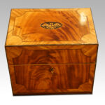 George III mahogany inlaid casket
