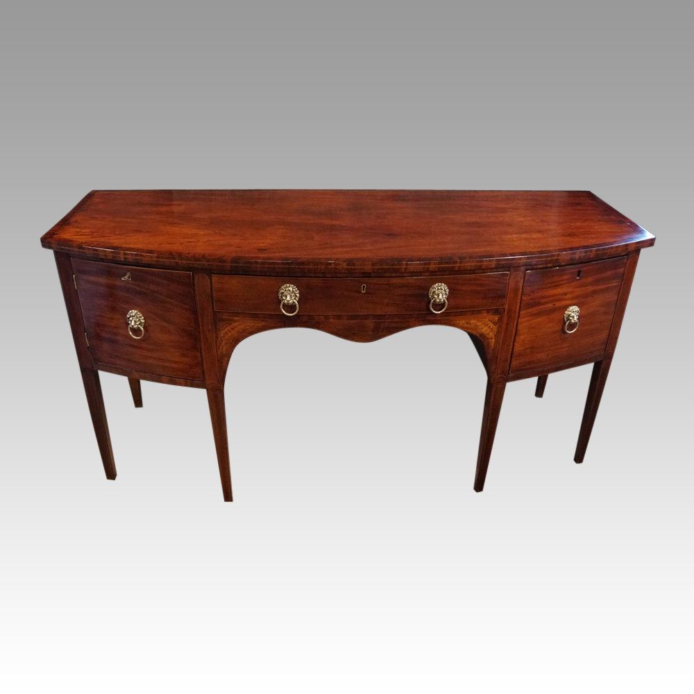 George-III-mahogany-bow-sideboard.jpg George III mahogany bow sideboard - Image 1