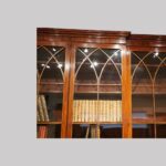 George III mahogany breakfront bookcase - Image 2