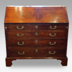 George III mahogany bureau - Image 2
