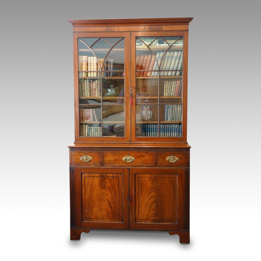 George-III-mahogany-library-bookcase.jpg George III Mahogany Library Bookcase - Image 1