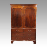 George III mahogany linen press
