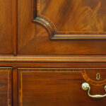 George III mahogany linen press - Image 8