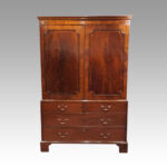 George III mahogany linen press - Image 9