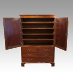 George III mahogany linen press - Image 10