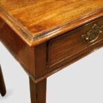 George III Mahogany Side Table with Chippendale Chamfered Legs and Original Fret Handles - Image 7