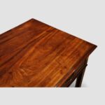 George III Mahogany Side Table with Chippendale Chamfered Legs and Original Fret Handles - Image 6