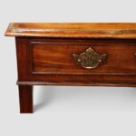 George III Mahogany Side Table with Chippendale Chamfered Legs and Original Fret Handles - Image 5