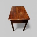George III Mahogany Side Table with Chippendale Chamfered Legs and Original Fret Handles - Image 4