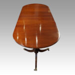 George V mahogany triple pillar dining table - Image 8