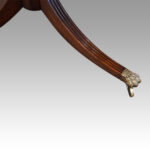 George V mahogany triple pillar dining table - Image 6
