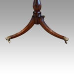 George V mahogany triple pillar dining table - Image 5
