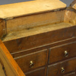 George III oak Lancashire mule chest - Image 7