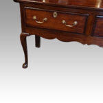 George III oak cabriole leg dresser base - Image 7