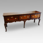 George III oak cross banded dresser base - Image 5