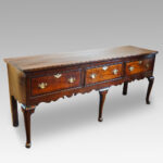 George III oak cross banded dresser base