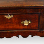 George III oak cross banded dresser base - Image 8