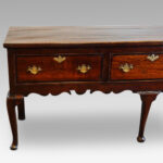 George III oak cross banded dresser base - Image 4