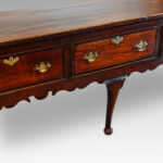 George III oak cross banded dresser base - Image 2
