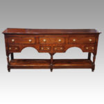 George III oak pot board dresser base