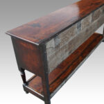 George III oak pot board dresser base - Image 6