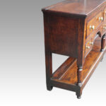 George III oak pot board dresser base - Image 10