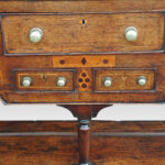 George III oak pot board dresser base - Image 13