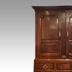 George III oak livery cupboard - Image 6