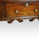 George III oak padfoot dresser base - Image 14