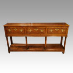 George III oak pot board dresser base