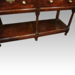George III oak pot board dresser base - Image 2
