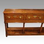George III oak pot board dresser base - Image 3