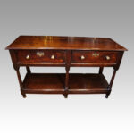 George III oak pot board dresser base - Image 5