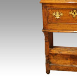 George III oak pot board dresser base - Image 8