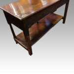 George III oak pot board dresser base - Image 7