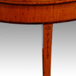 George III satinwood large demi lune card-table - Image 7