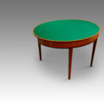 George III satinwood large demi lune card-table - Image 5