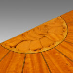George III satinwood large demi lune card-table - Image 4
