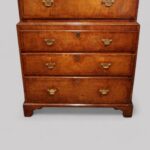 George III walnut chest on chest - Image 4