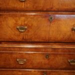 George III walnut chest on chest - Image 9