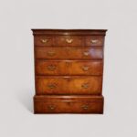 George III walnut chest on chest - Image 2