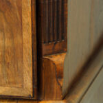 George III walnut chest on chest with sunburst inlay - Image 5