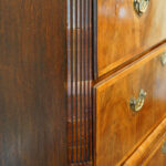 George III walnut chest on chest with sunburst inlay - Image 8