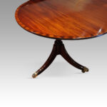 George V mahogany 3 pedestal dining table - Image 9