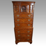 George V walnut chest on chest - Image 11