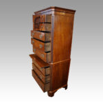 George V walnut chest on chest - Image 8