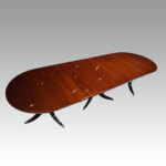 George V mahogany 3 pedestal dining table